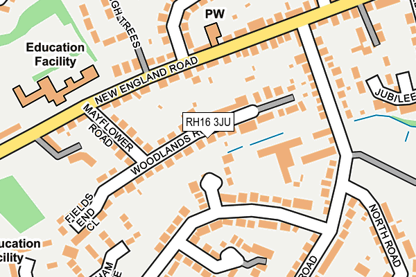 RH16 3JU map - OS OpenMap – Local (Ordnance Survey)