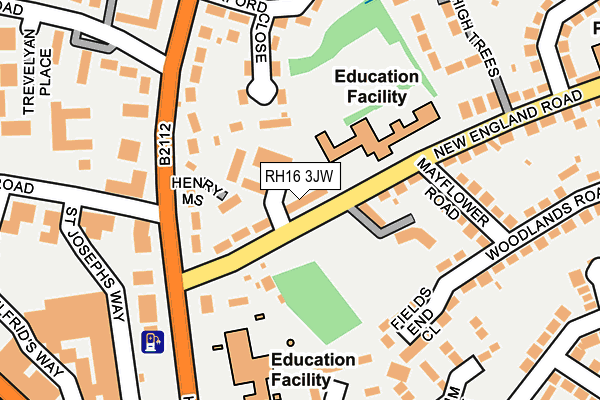 RH16 3JW map - OS OpenMap – Local (Ordnance Survey)