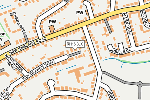 RH16 3JX map - OS OpenMap – Local (Ordnance Survey)