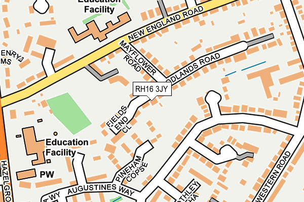 RH16 3JY map - OS OpenMap – Local (Ordnance Survey)