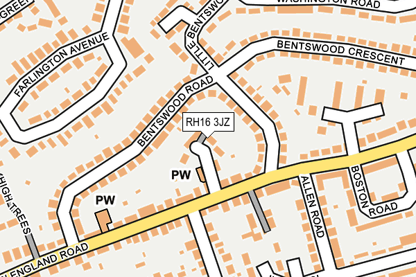 RH16 3JZ map - OS OpenMap – Local (Ordnance Survey)