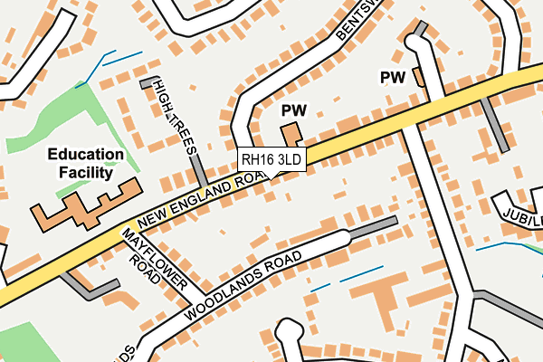 RH16 3LD map - OS OpenMap – Local (Ordnance Survey)