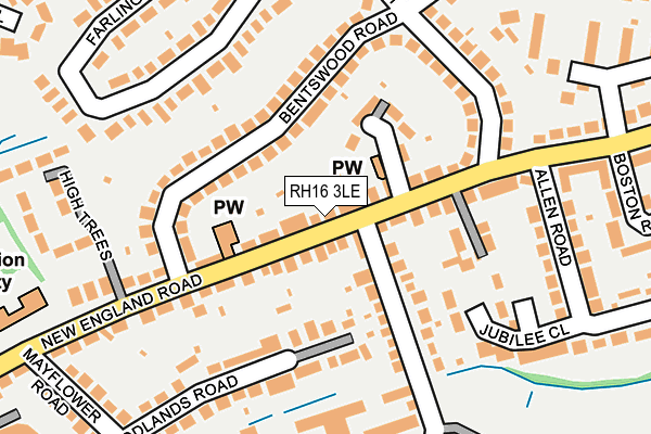 RH16 3LE map - OS OpenMap – Local (Ordnance Survey)