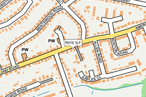 RH16 3LF map - OS OpenMap – Local (Ordnance Survey)