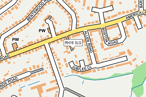 RH16 3LG map - OS OpenMap – Local (Ordnance Survey)