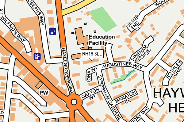 RH16 3LL map - OS OpenMap – Local (Ordnance Survey)
