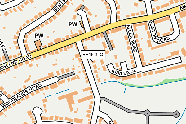 RH16 3LQ map - OS OpenMap – Local (Ordnance Survey)