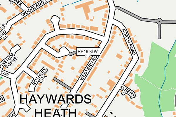 RH16 3LW map - OS OpenMap – Local (Ordnance Survey)