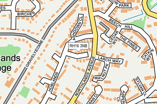 RH16 3NB map - OS OpenMap – Local (Ordnance Survey)