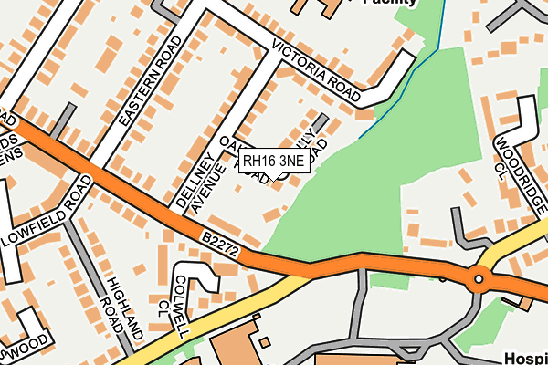 RH16 3NE map - OS OpenMap – Local (Ordnance Survey)