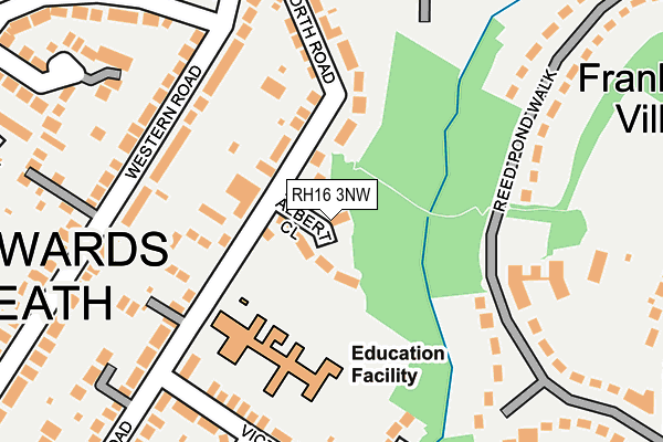 RH16 3NW map - OS OpenMap – Local (Ordnance Survey)