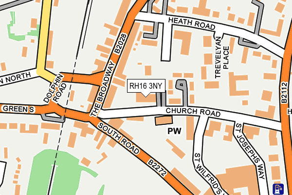 RH16 3NY map - OS OpenMap – Local (Ordnance Survey)