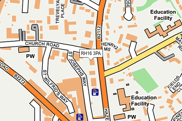 RH16 3PA map - OS OpenMap – Local (Ordnance Survey)