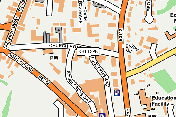 RH16 3PB map - OS OpenMap – Local (Ordnance Survey)
