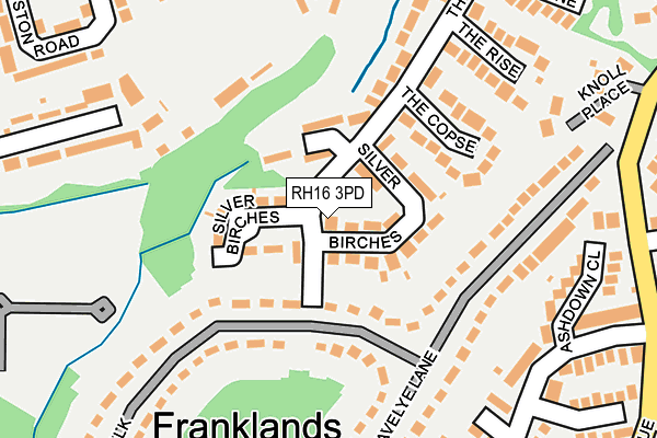 RH16 3PD map - OS OpenMap – Local (Ordnance Survey)