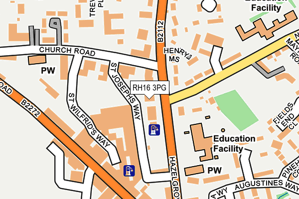 RH16 3PG map - OS OpenMap – Local (Ordnance Survey)