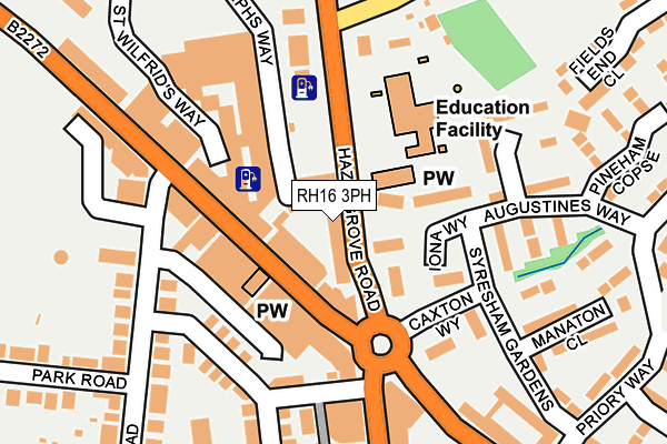 RH16 3PH map - OS OpenMap – Local (Ordnance Survey)