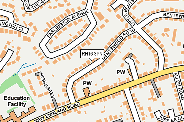 RH16 3PN map - OS OpenMap – Local (Ordnance Survey)