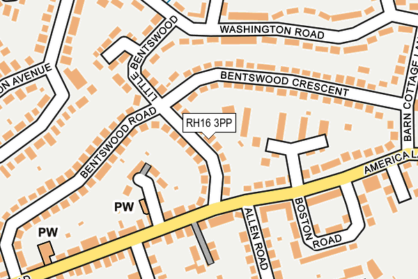 RH16 3PP map - OS OpenMap – Local (Ordnance Survey)
