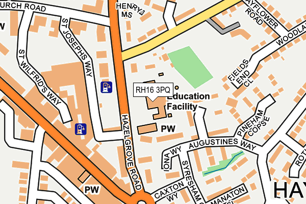 RH16 3PQ map - OS OpenMap – Local (Ordnance Survey)