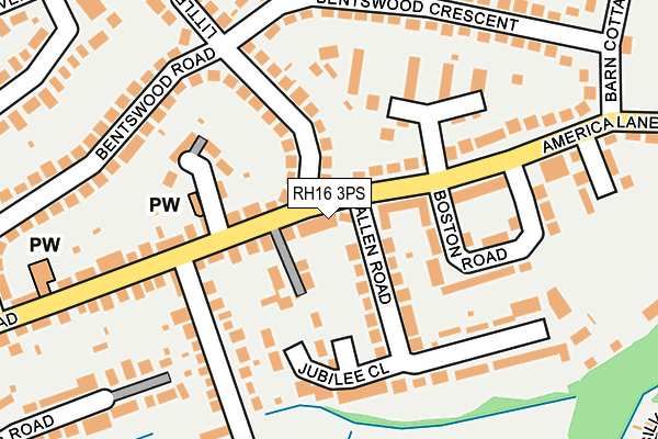 RH16 3PS map - OS OpenMap – Local (Ordnance Survey)