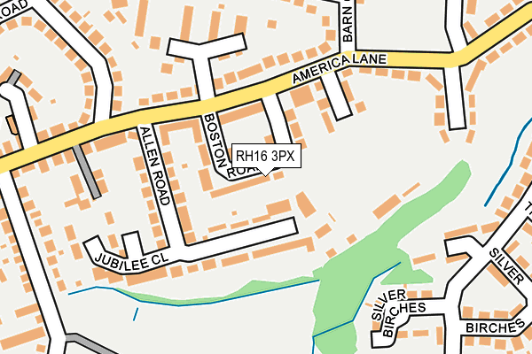 RH16 3PX map - OS OpenMap – Local (Ordnance Survey)
