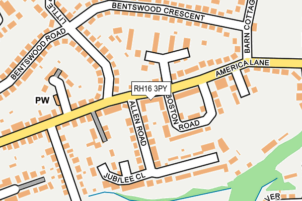 RH16 3PY map - OS OpenMap – Local (Ordnance Survey)