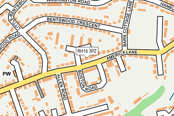 RH16 3PZ map - OS OpenMap – Local (Ordnance Survey)