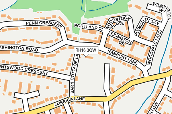 RH16 3QW map - OS OpenMap – Local (Ordnance Survey)