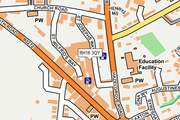 RH16 3QY map - OS OpenMap – Local (Ordnance Survey)