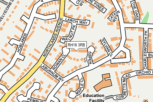 RH16 3RB map - OS OpenMap – Local (Ordnance Survey)