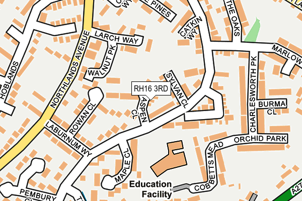 RH16 3RD map - OS OpenMap – Local (Ordnance Survey)