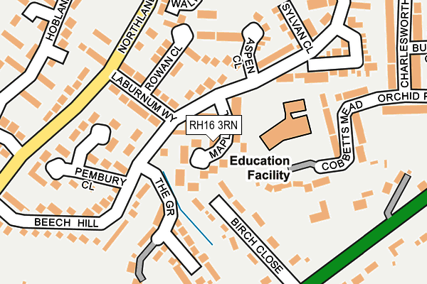 RH16 3RN map - OS OpenMap – Local (Ordnance Survey)