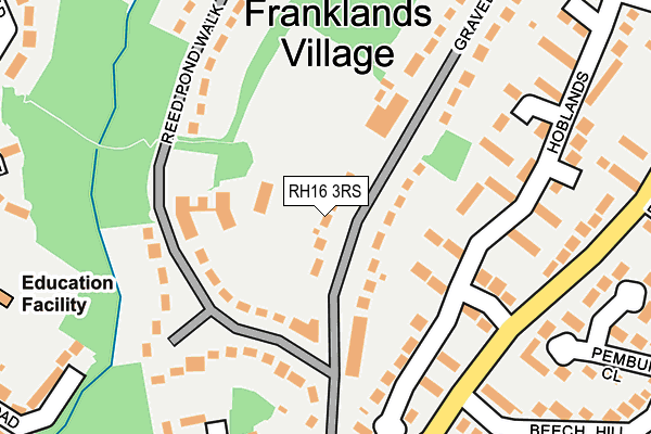 RH16 3RS map - OS OpenMap – Local (Ordnance Survey)