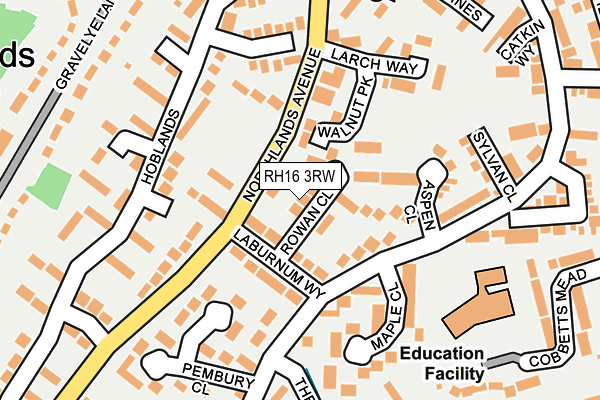 RH16 3RW map - OS OpenMap – Local (Ordnance Survey)