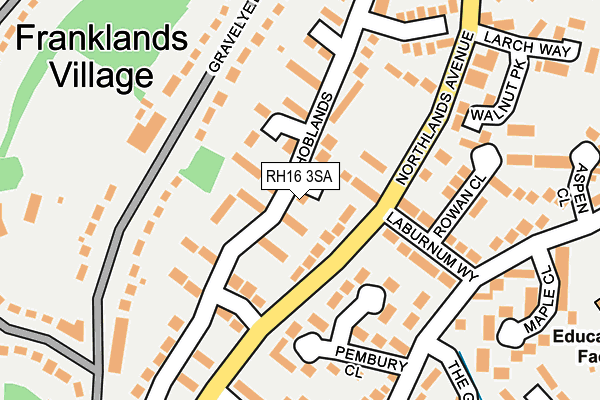 RH16 3SA map - OS OpenMap – Local (Ordnance Survey)