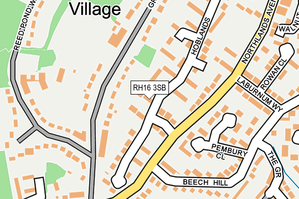 RH16 3SB map - OS OpenMap – Local (Ordnance Survey)