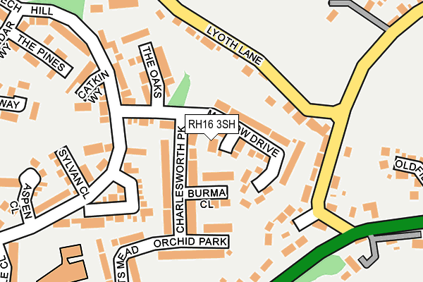 RH16 3SH map - OS OpenMap – Local (Ordnance Survey)