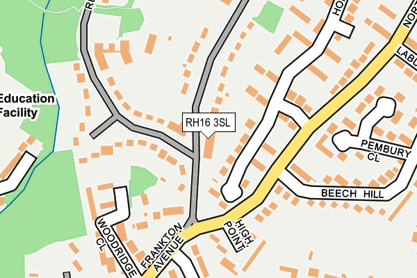 RH16 3SL map - OS OpenMap – Local (Ordnance Survey)