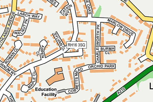 RH16 3SQ map - OS OpenMap – Local (Ordnance Survey)