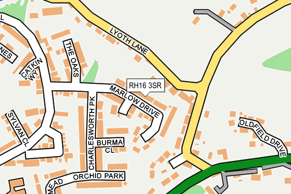 RH16 3SR map - OS OpenMap – Local (Ordnance Survey)