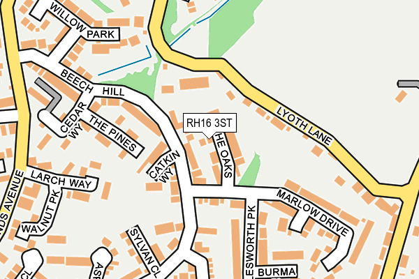 RH16 3ST map - OS OpenMap – Local (Ordnance Survey)