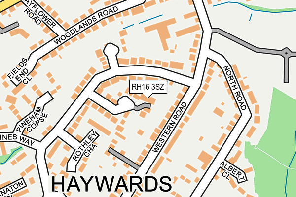RH16 3SZ map - OS OpenMap – Local (Ordnance Survey)