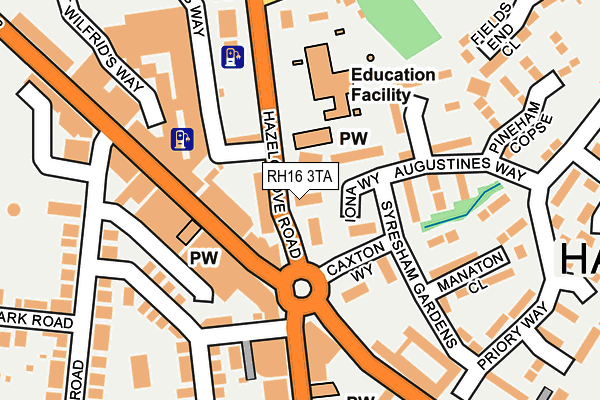 RH16 3TA map - OS OpenMap – Local (Ordnance Survey)