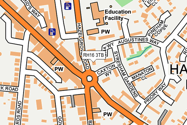 RH16 3TB map - OS OpenMap – Local (Ordnance Survey)