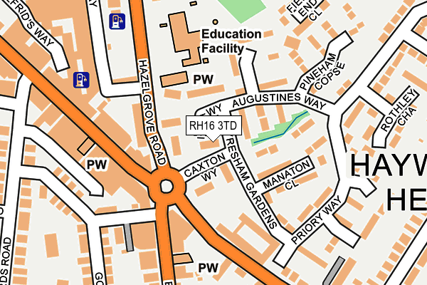 RH16 3TD map - OS OpenMap – Local (Ordnance Survey)