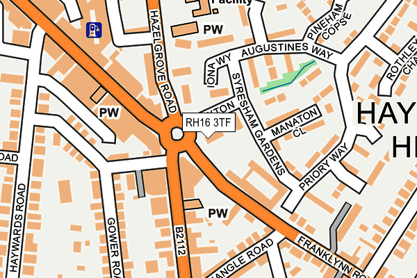 RH16 3TF map - OS OpenMap – Local (Ordnance Survey)