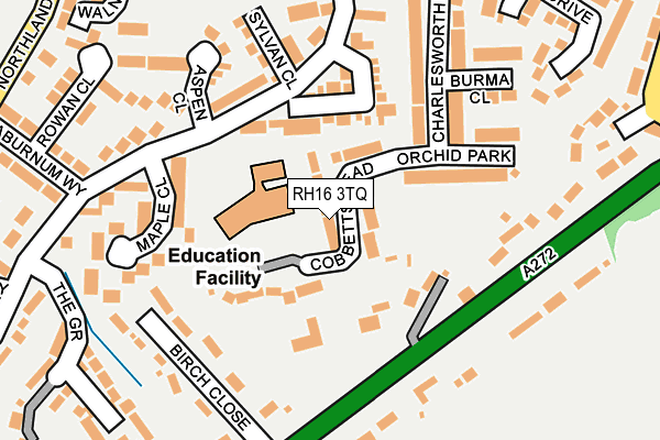 RH16 3TQ map - OS OpenMap – Local (Ordnance Survey)