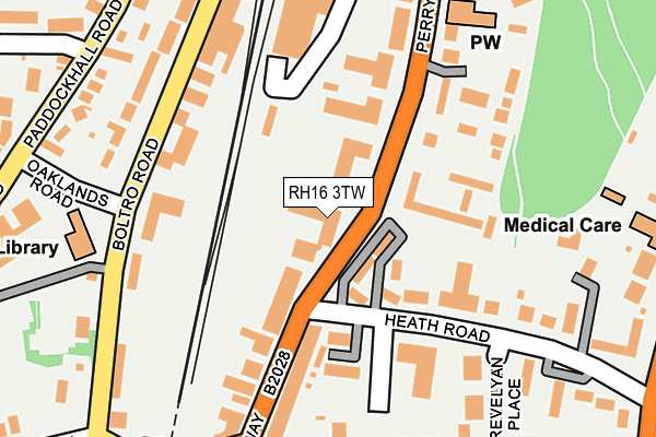 RH16 3TW map - OS OpenMap – Local (Ordnance Survey)