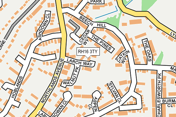 RH16 3TY map - OS OpenMap – Local (Ordnance Survey)